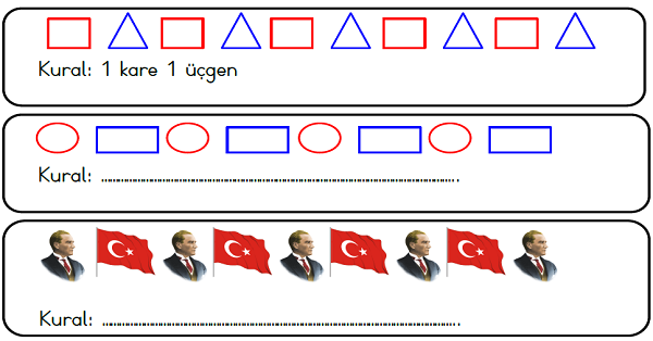 1. Sınıf Matematik Geometrik Örüntü-1