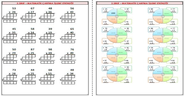 3. Sınıf - Matematik Çarpma İşlemi Etkinliği-21