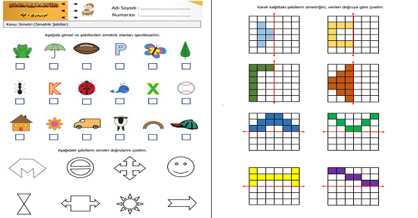 4. Sınıf Matematik Simetri (Simetrik Şekiller)-3