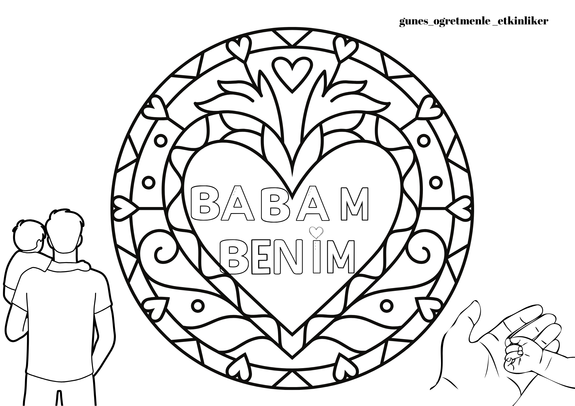 1. Sınıf İlk Okuma Yazma B Sesi Baba Boyama