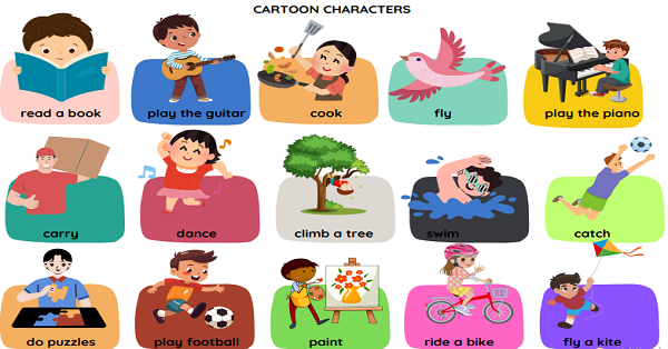4. Sınıf Unit 3 Cartoon Characters Resimli Kelime Kağıdı