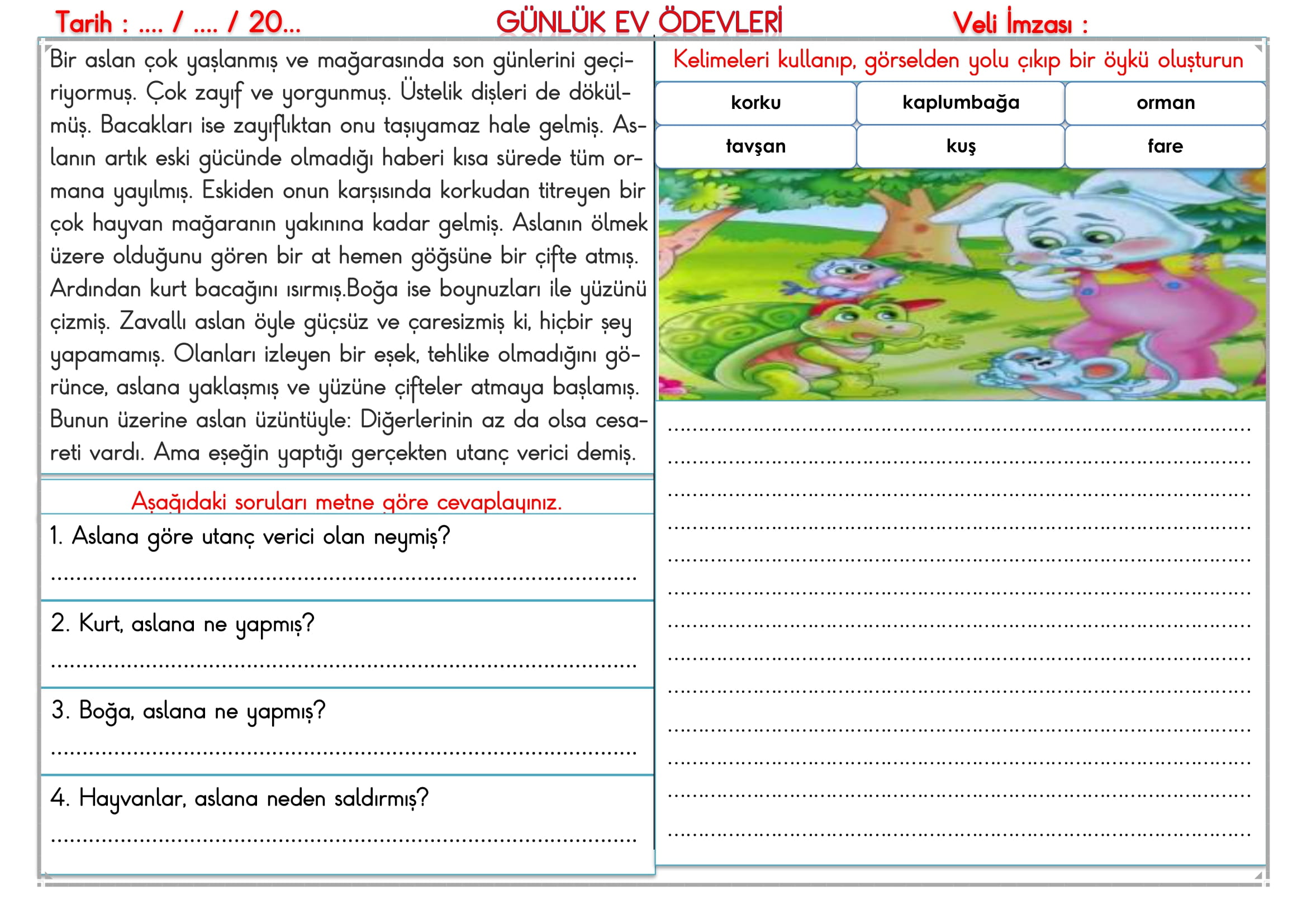 2. Sınıf 24 Eylül 2024 Günlük Ev Ödevleri