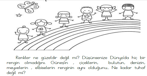 1. Sınıf Türkçe Okuyalım-Anlayalım-Boyayalım Etkinliği-3