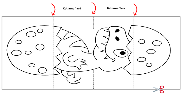 1. Sınıf İlk Okuma Yazma (D-d Sesi) Kağıt Katlama İle Dinozor Etkinliği