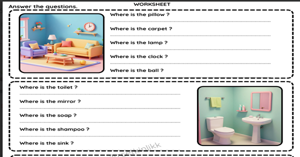 3. Sınıf 6.Ünite My House Çalışma Kağıdı/Worksheet