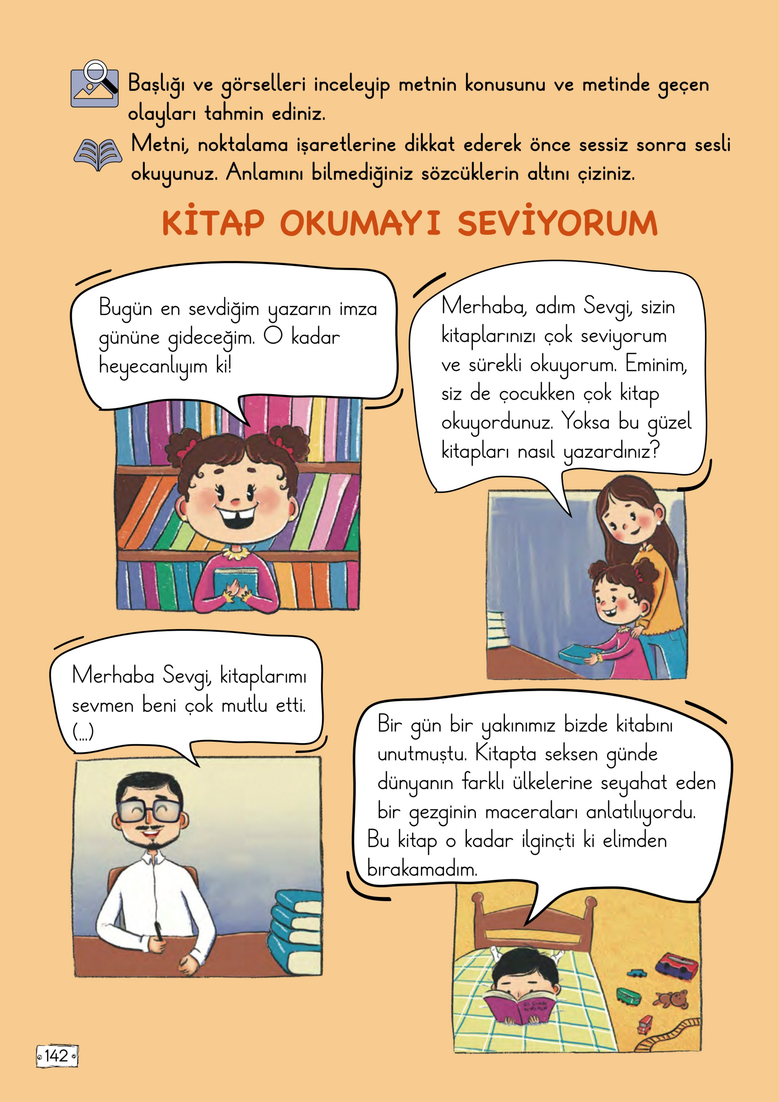 2. Sınıf Türkçe Meb Yayınları Kitap Okumayı Seviyorum Metni Etkinlik Cevapları