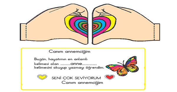 1. Sınıf İlk Okuma Yazma (Anne El) Etkinliği