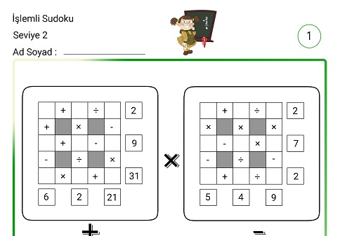 Seviye 2 - İşlemli Sudoku 1