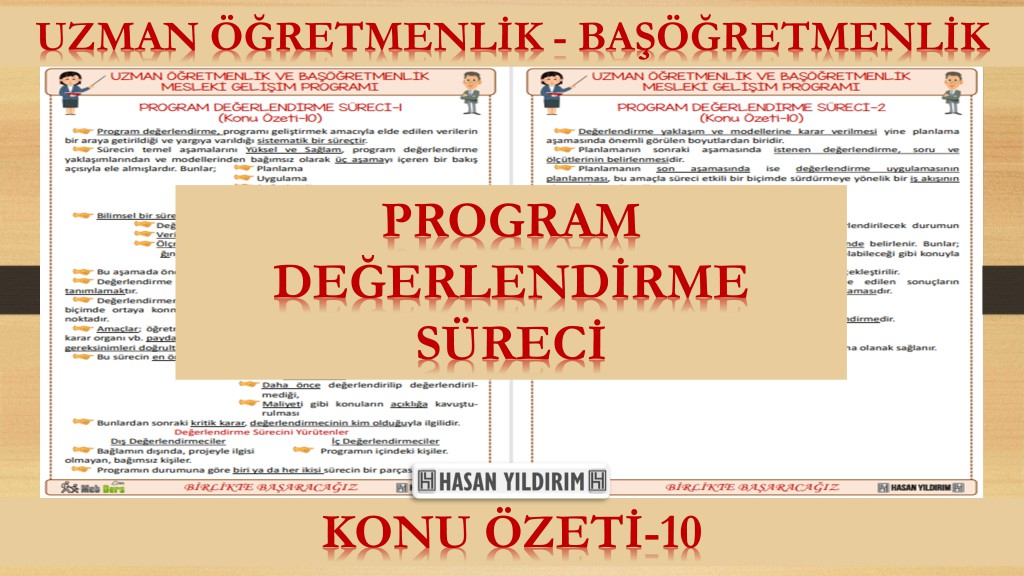 Program Değerlendirme Süreci (Konu Özeti-10)