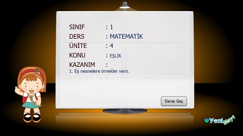 1. Sınıf Matematik Eşlik Sunusu