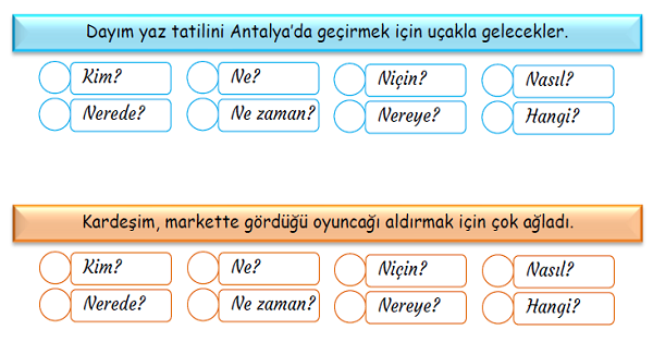 3. Sınıf Türkçe 5N 1K (Soru Cümleleri)-3
