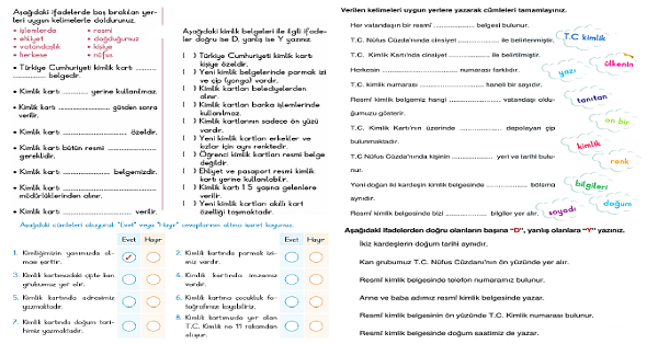 4. Sınıf Sosyal Bilgiler Kimliğim 3