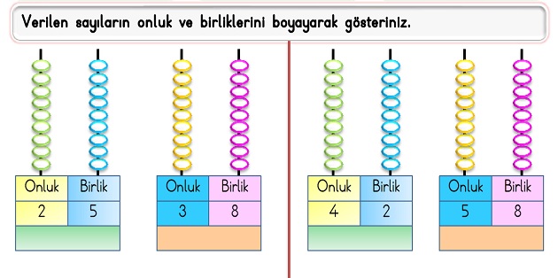 2. Sınıf Matematik Onluk Birlik ve Basamak Değeri- Etkinliği 11