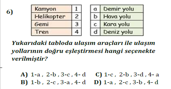 4. Sınıf Trafik Güvenliği 1.Dönem 2.Yazılı Sınavı