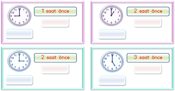 1. Sınıf Matematik Zamanı Ölçme Saatler (Tam ve Yarım Saat)-4