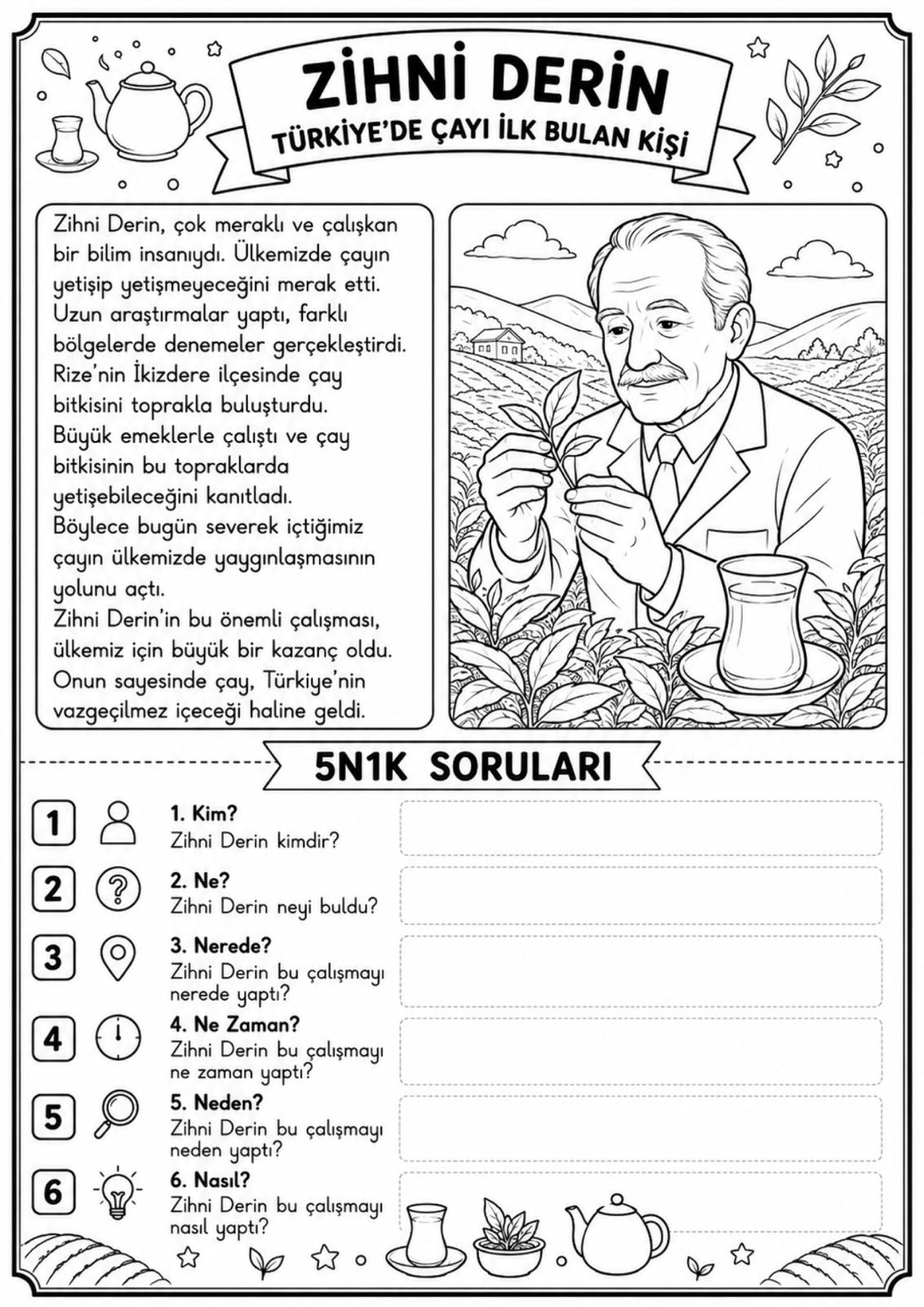 1. Sınıf Türkçe Okuma Anlama Metinleri 3