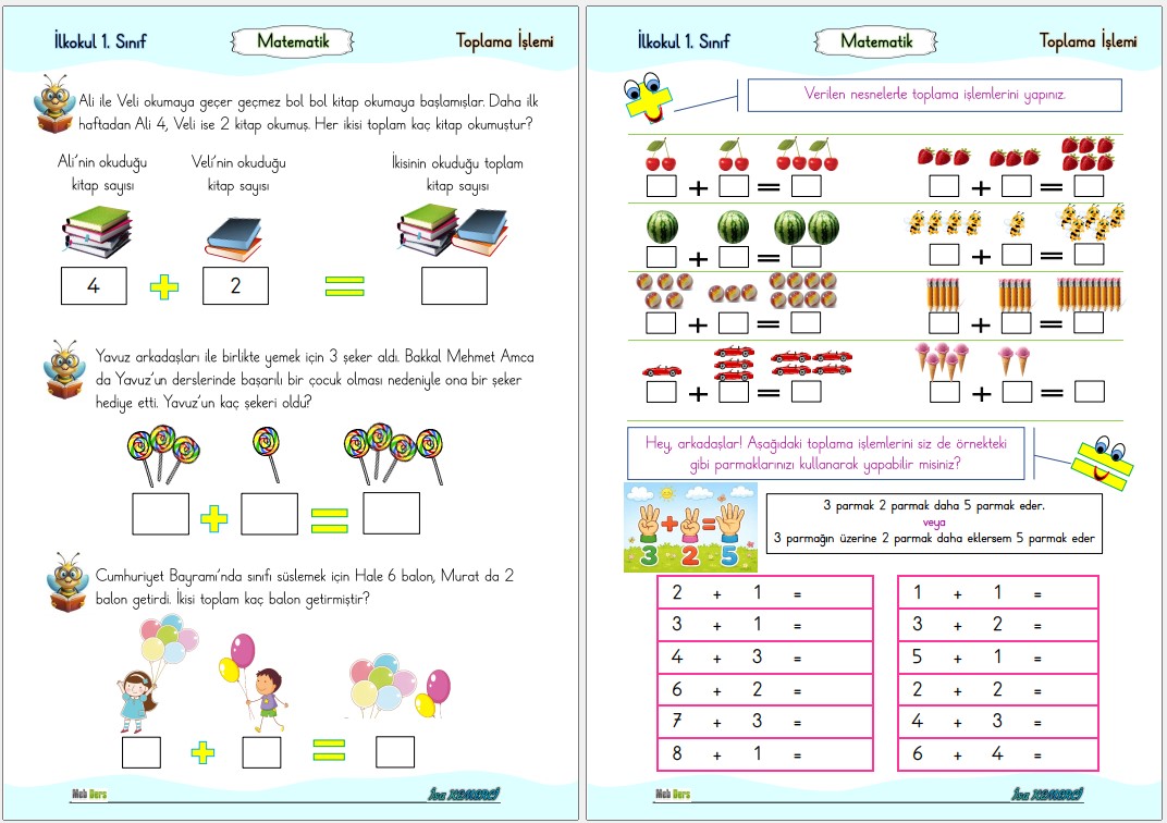1. Sınıf Matematik Toplamaya Giriş