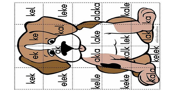 1. Sınıf İlk Okuma Yazma (K-k Sesi) Okuma-Köpek Puzzle