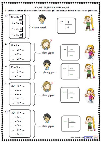 2. Sınıf Matematik Bölme İşlemini Kavrayalım Etkinliği 7