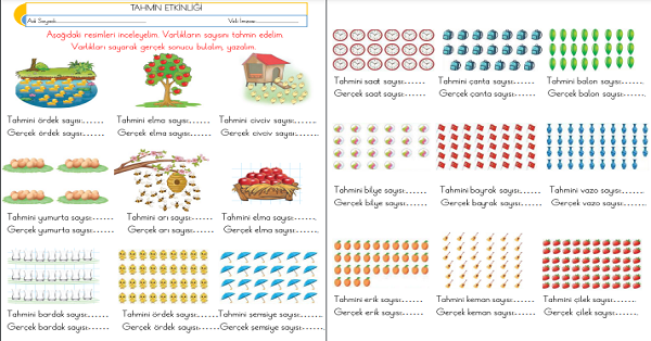 2. Sınıf - Matematik Tahmin Etkinliği-1