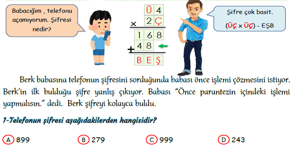 3. Sınıf Matematik Çarpma İşlemi Yeni Nesil Sorular-1