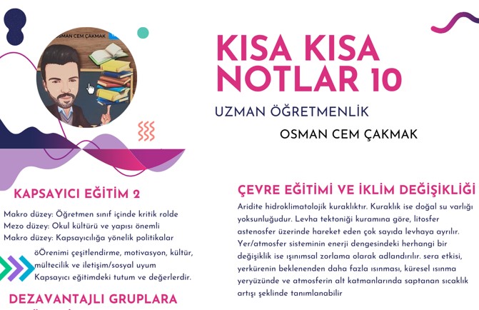 Uzman Öğretmenlik Kısa Kısa Notlar Serisi 10