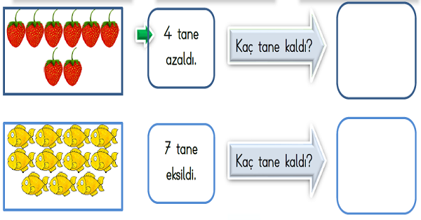 1. Sınıf Matematik Çıkarma İşlemi Problem Giriş-3