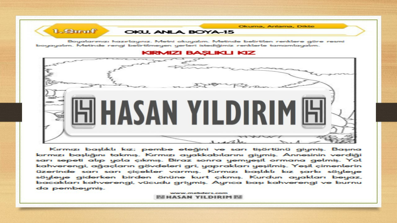 1. Sınıf Türkçe Oku, Anla, Boya-15
