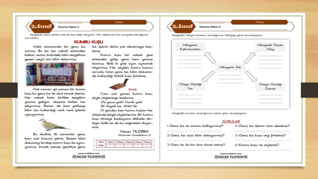 2. Sınıf Türkçe Okuma Metni-3 (Kumru Kuşu)