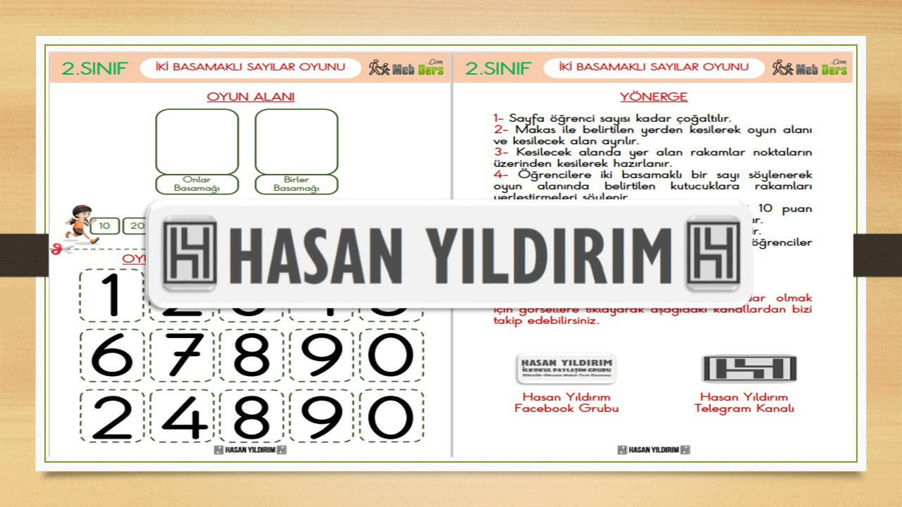 2 Basamaklı Sayılar Oyunu (2. Sınıf)