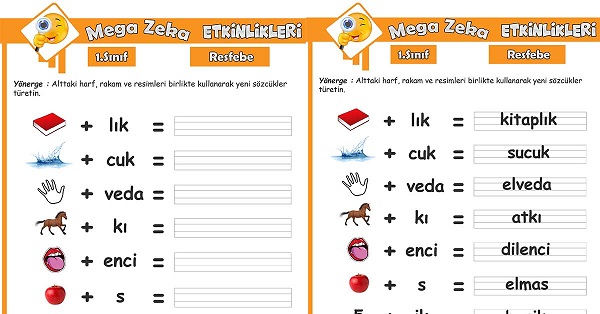 1. Sınıf Mega Zeka Etkinliği - Resfebe