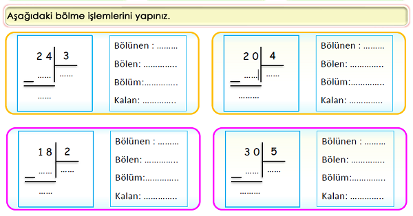 3. Sınıf Matematik Bölme İşlemi-2