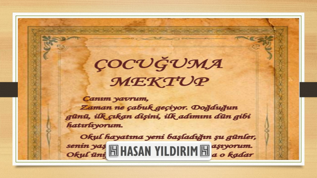 Çocuğuma Mektup (1. Sınıf Velileri İçin - Word ve PDF)