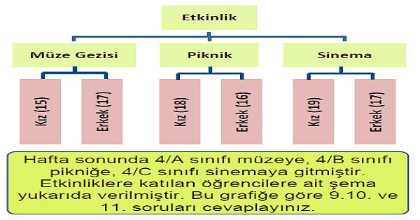 4. Sınıf Matematik Veri Toplama ve Değerlendirme (Sütun Grafiği) Yaprak Test-3
