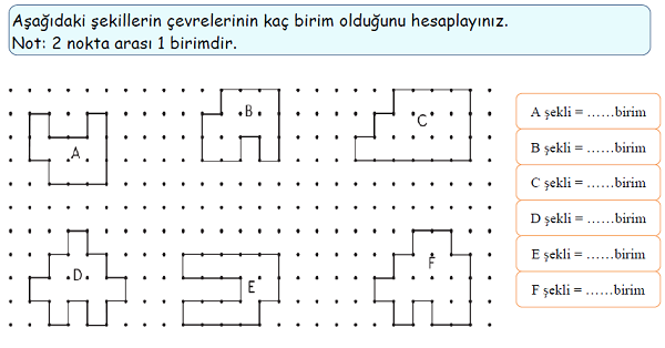 4. Sınıf Matematik Çevre Ölçme -1