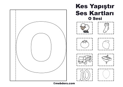 1. Sınıf İlk Okuma Kes Yapıştır Ses Kartı - O Sesi
