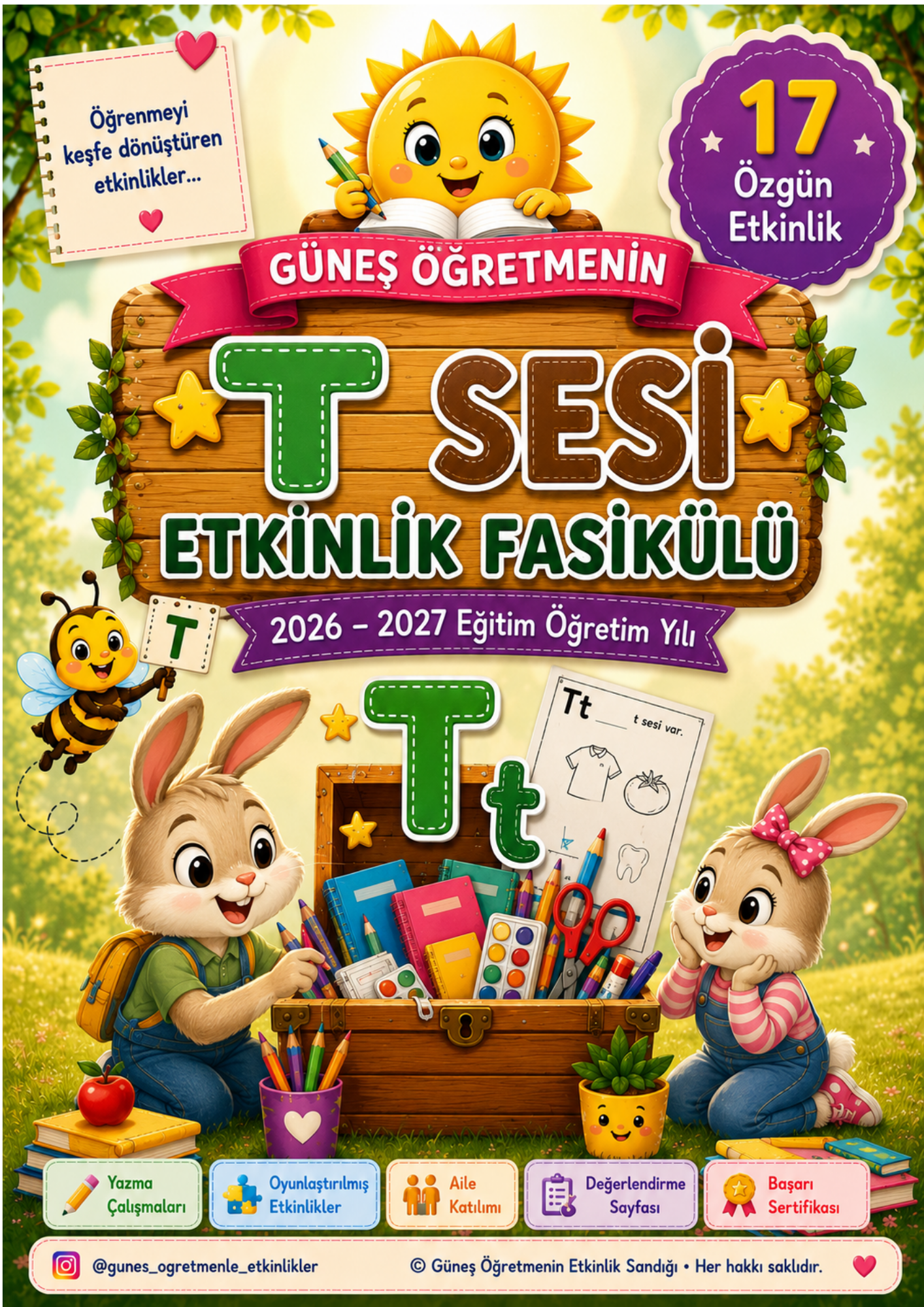 1. Sınıf İlk Okuma Yazma T Sesi Fasikül