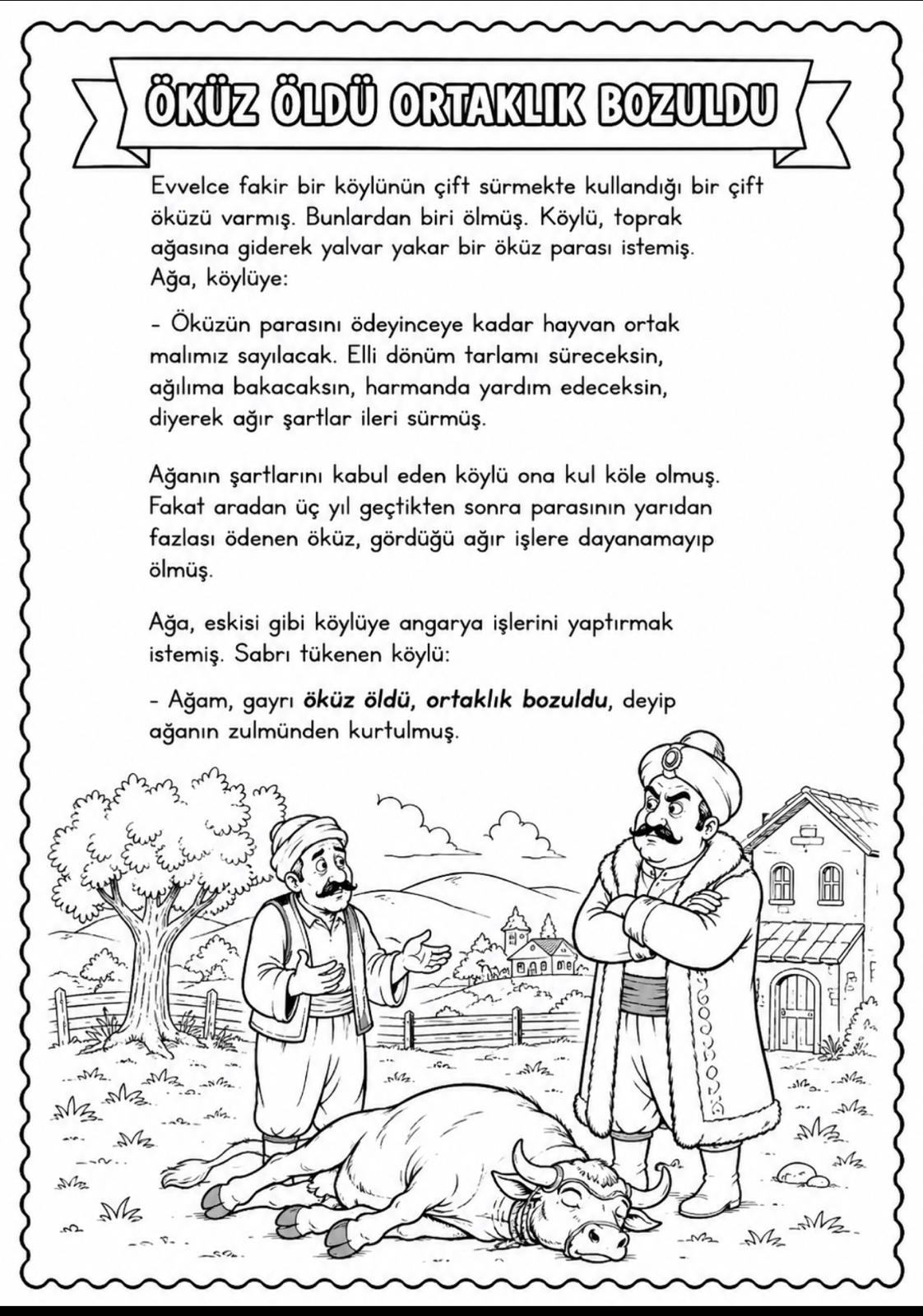 2. Sınıf Türkçe Atasözleri Gerçek Hikayesi