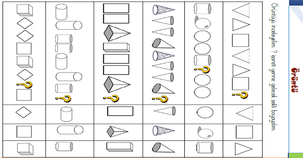 1. Sınıf Matematik Geometrik Örüntüler 2