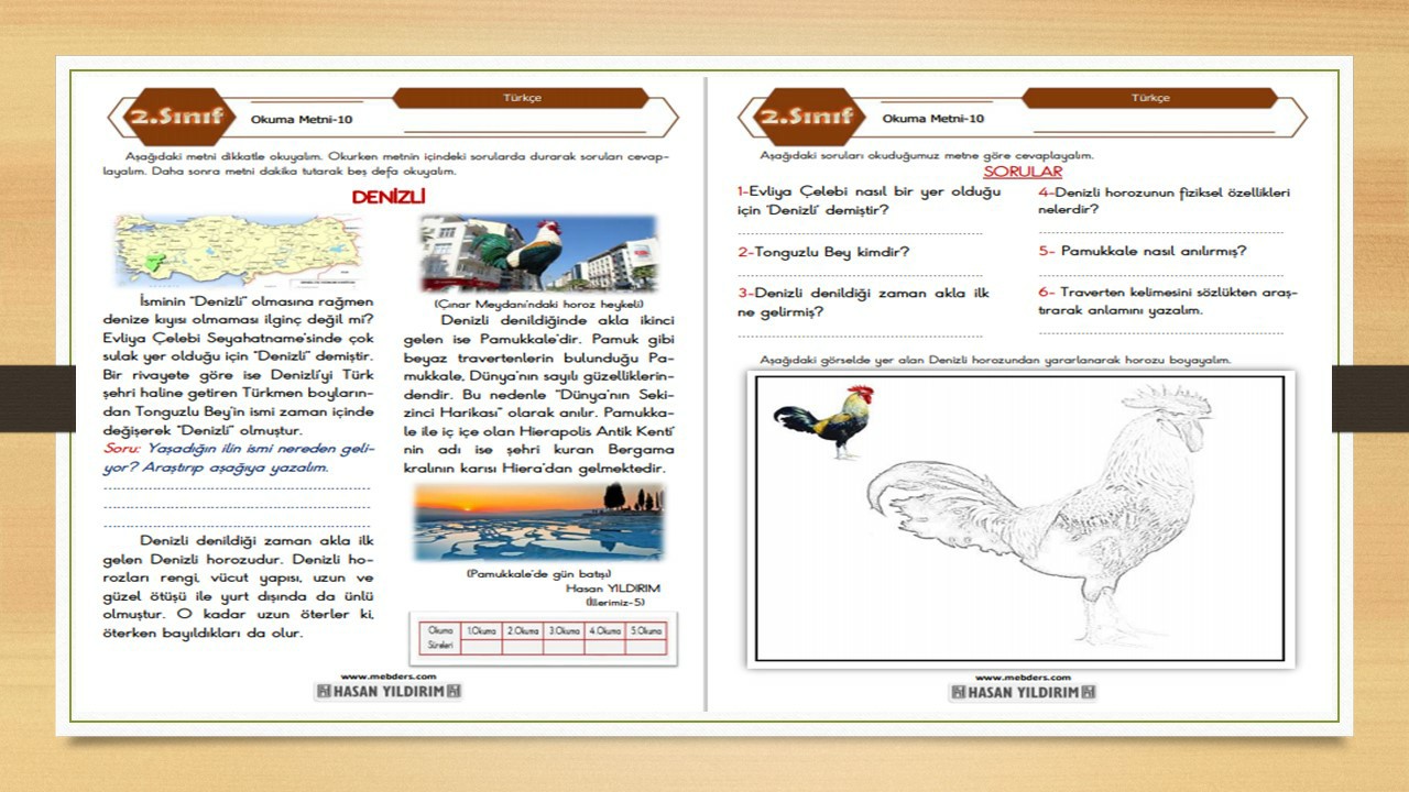 2. Sınıf Türkçe Okuma Metni-10 (Denizli)