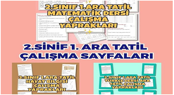 2. Sınıf Kasım Ara Tatil Etkinlikleri (Tüm Dersler)