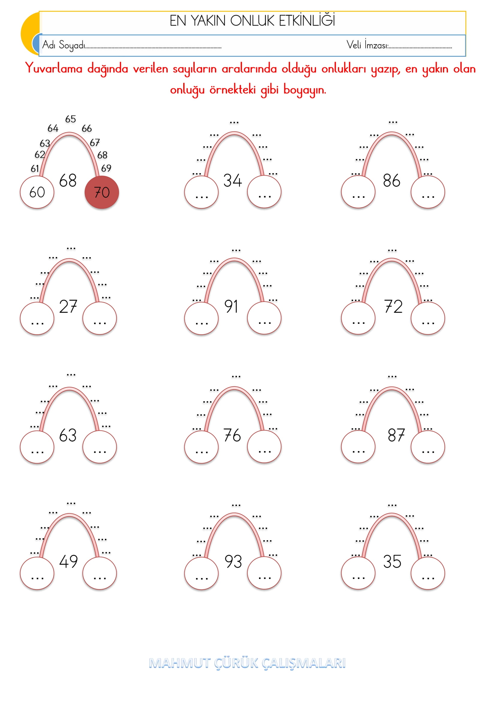 2. Sınıf - Matematik - En Yakın Onluk Etkinliği-5