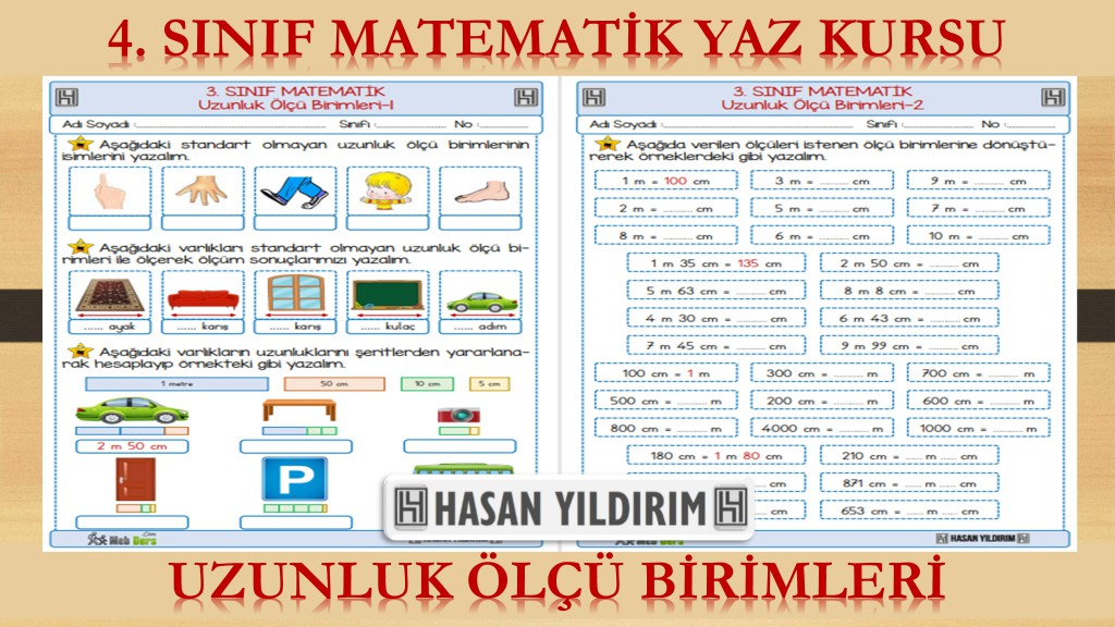 4. Sınıf Matematik Yaz Kursu - Uzunluk Ölçü Birimleri (3. Sınıf Tekrarı)