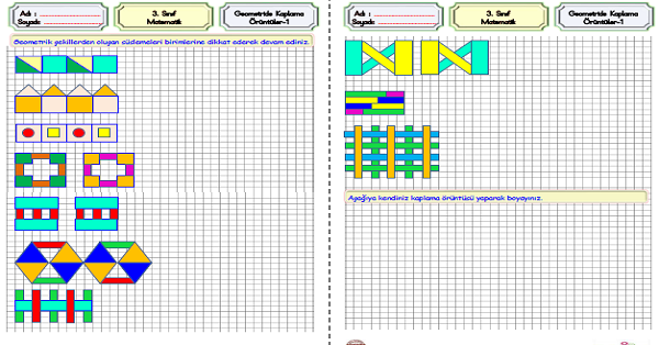 3. Sınıf Matematik Geometrik Örüntüler -5