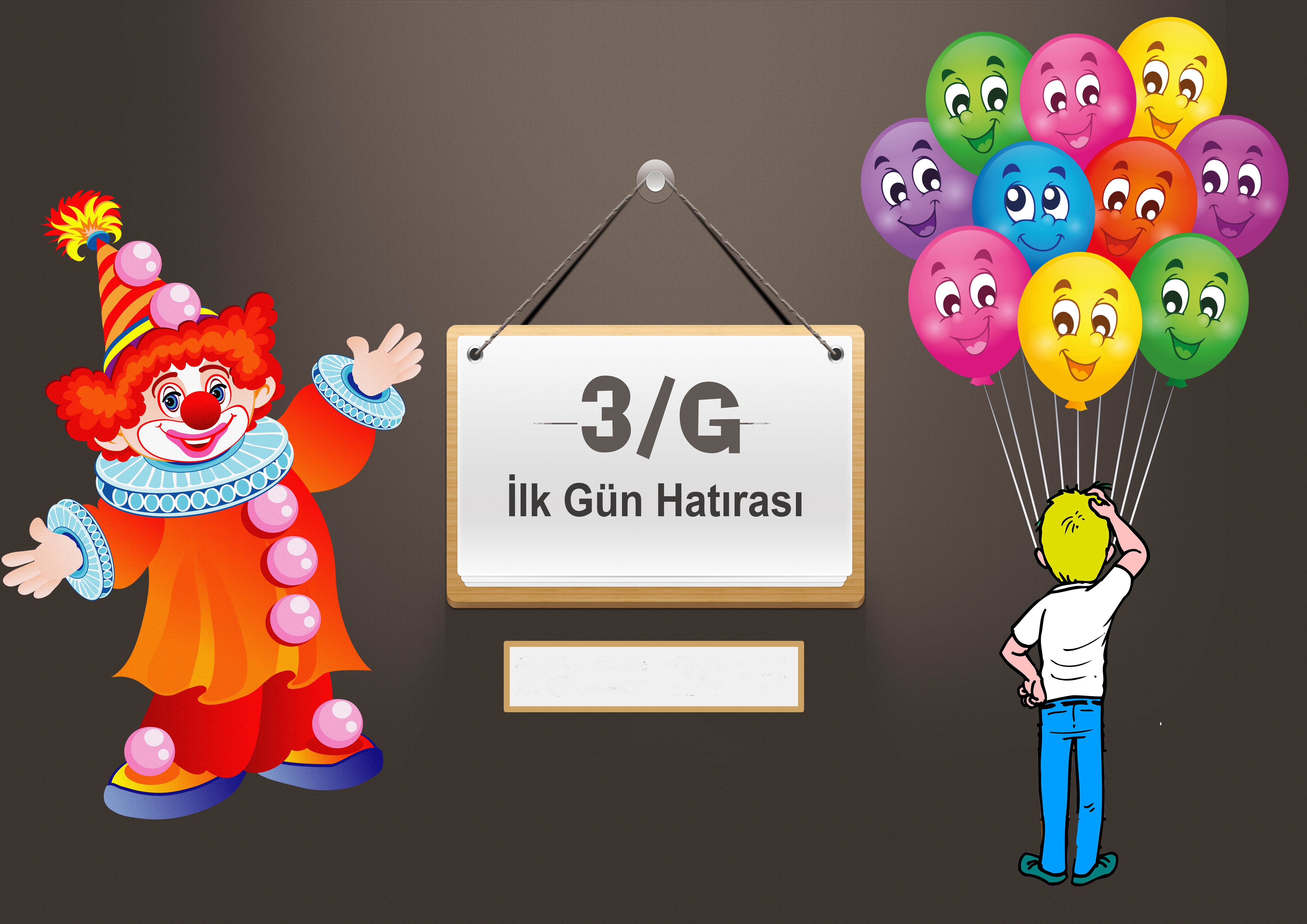 Model 19, 3G şubesi için palyaçolu ilk gün hatırası kapı süslemesi