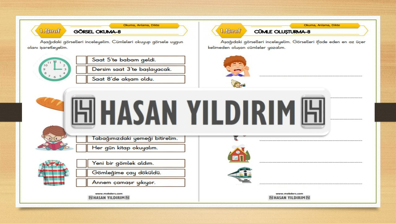1. Sınıf Türkçe Görsel Okuma ve Cümle Oluşturma-8