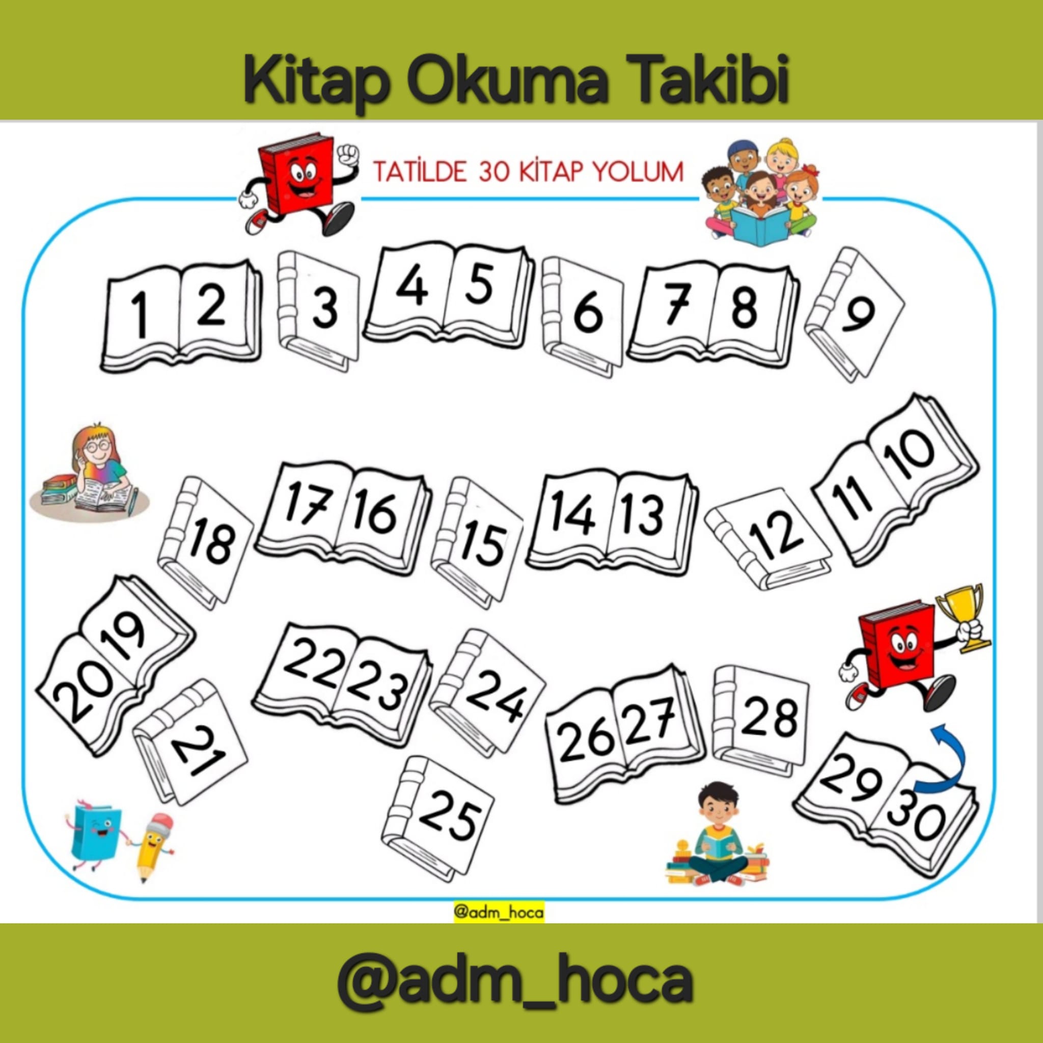 Tatilde 30 Kitap Yolum