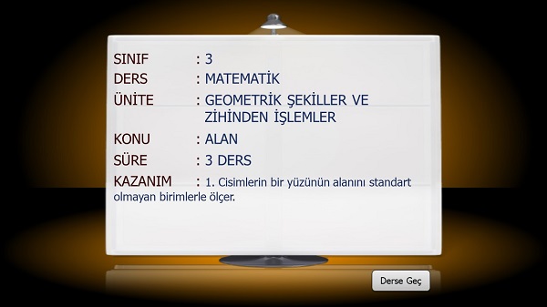 3. Sınıf Matematik Alan Sunusu