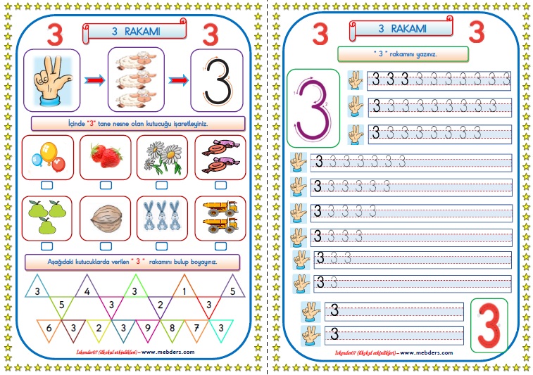 1. SINIF MATEMATİK "3" RAKAMI