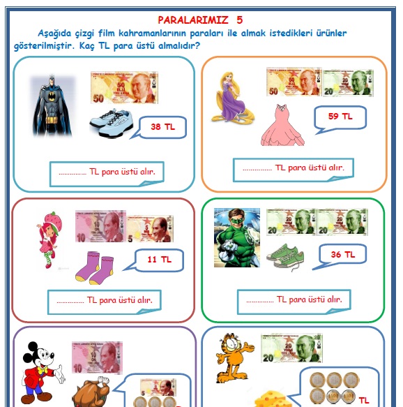 2. Sınıf Matematik Paralarımız 5